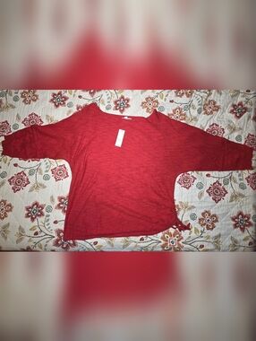 NWT New York Company ¾ sleeve, lightweight sweater with side ruching, size XL